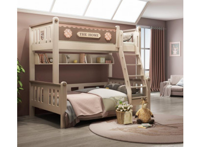 Duebelsdeckbett Stackbett Héichglanz Héichbett Kannerbett Stackbetter Bett Neit