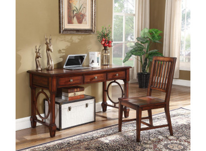 Schreifdësch 2tlg. Set Büro Ariichtung Dësch Holz Design Miwwelen Schaf Computer