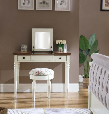 Make-up-Dësch Spigel Luxus Konsole Kommode Schlofkummer Konsolendësch Holz Nei