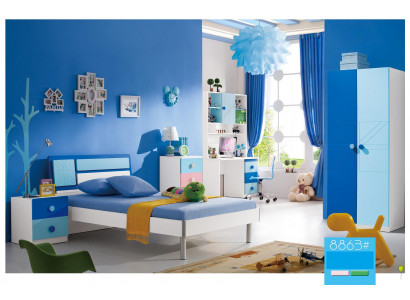 Kannerzëmmer Set Bett Kleederschaf Modern Jugend Schlofzëmmer Neit 4tlg.Set