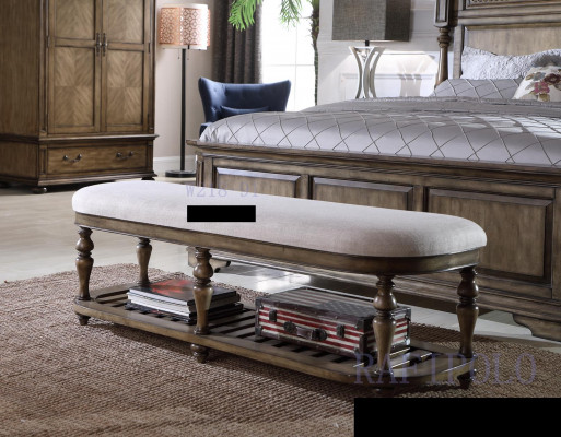 Hocker Klassesch Bäistellhocker Ottoman Couch Lieder Stoff Textil Holz Fousshocker
