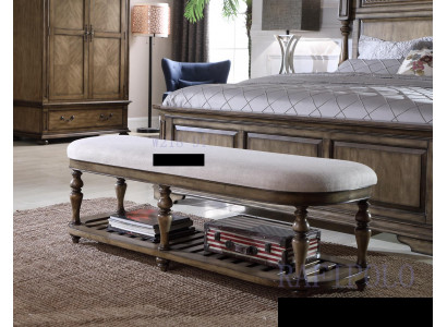 Hocker Klassesch Bäistellhocker Ottoman Couch Lieder Stoff Textil Holz Fousshocker