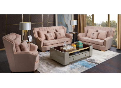 Polstere Couchen Sofa Modern Luxus Sofagarnitur 3+2+1 Sëtzer Set Design Sofa Nei
