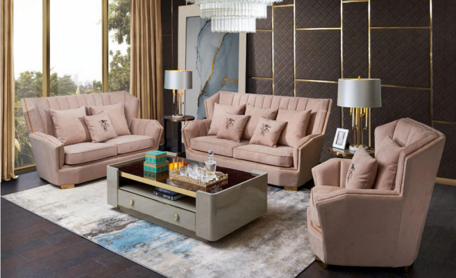 Polstere Couchen Sofa Modern Luxus Sofagarnitur 3+2+1 Sëtzer Set Design Sofa Nei