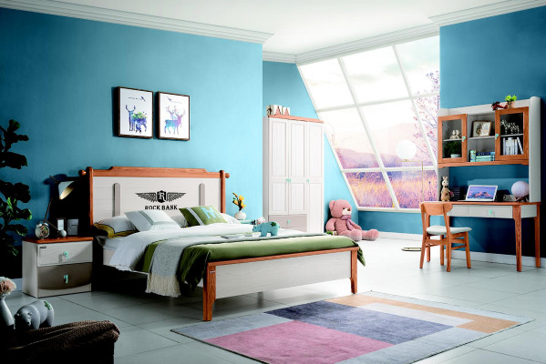Garnitur Set Bett Nuetsdësch Kommod Design Schlofzëmmer 5 Stéck Komplett Neia.