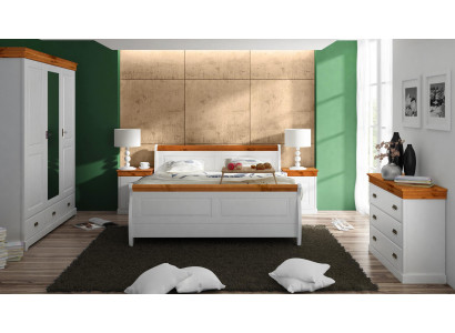 Landhaus Bett Kleederschaf Nuechtstil Schlofkummer Komplett Holz Set 5tlg Nei