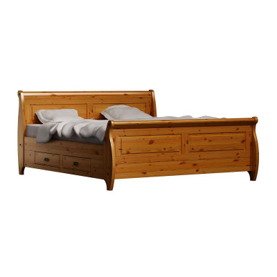 Design Luxus Duebel Hotel Better Schlofzëmmer Holz 180x200cm Bett Polster