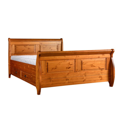 Design Luxus Duebel Hotel Better Schlofzëmmer Holz 180x200cm Bett Polster