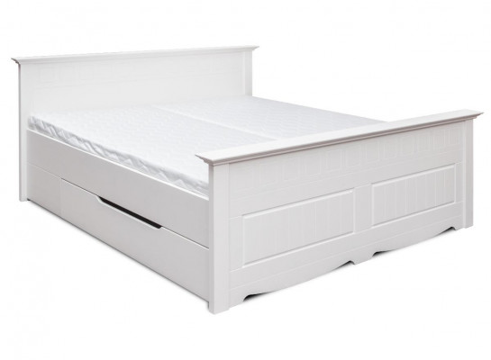 Bett Mat Polster Design Holzbett Double Better Wäiss 180x200 Schlof Schlofkummer