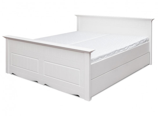 Bett Mat Polster Design Holzbett Double Better Wäiss 180x200 Schlof Schlofkummer