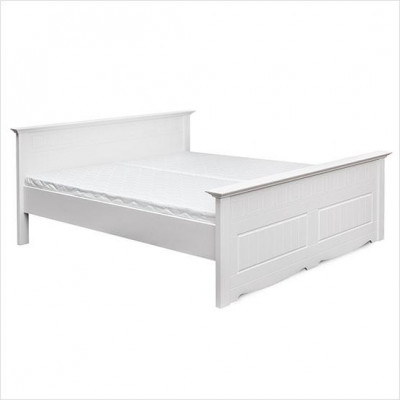 Baueren Bett Massivholz Better 180x200cm Holzbetts Schlofkummer Miwwelen Wäiss Landhaus