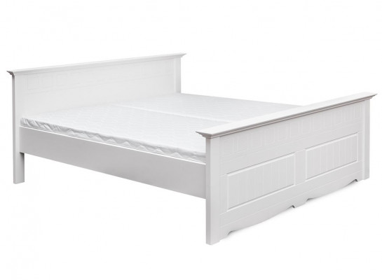 Baueren Bett Massivholz Better 180x200cm Holzbetts Schlofkummer Miwwelen Wäiss Landhaus