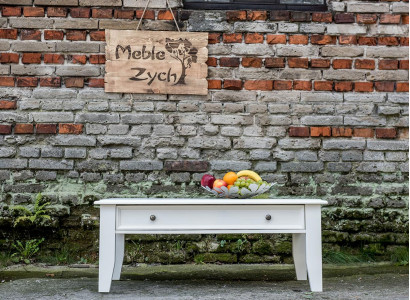 Landhaus Wunnzëmmer Dësch Couchtisch Handaarbecht Echt Holz Canapé Säitentëscher