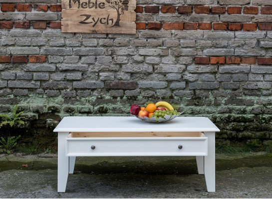 Landhaus Wunnzëmmer Dësch Couchtisch Handaarbecht Echt Holz Canapé Säitentëscher