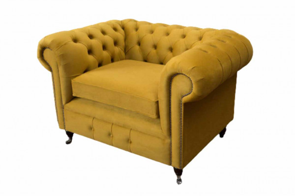Fauteuil Design Relax Textil Lounge Luxus Giel Polster Sëtz Chesterfield