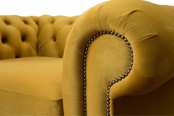 Fauteuil Design Relax Textil Lounge Luxus Giel Polster Sëtz Chesterfield