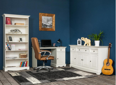 Büro Set Garnitur 3 tlg. Miwwelen Schreifdësch Dësch Kommode Schaf Regal Komplett