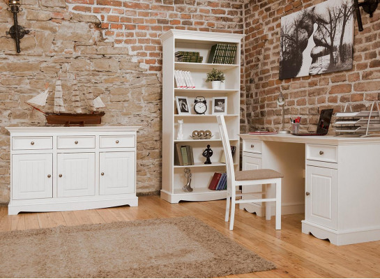 Sekretär Set Kolonial Stil Schreifdësch Schaf Regal Dësch Holz Dëscher Nei 3tlg