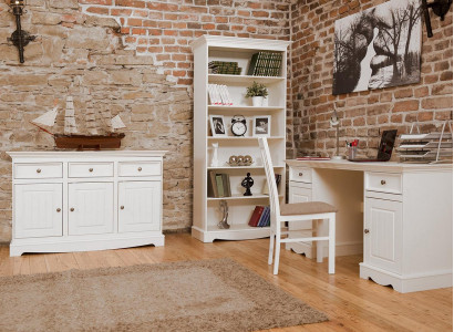 Sekretär Set Kolonial Stil Schreifdësch Schaf Regal Dësch Holz Dëscher Nei 3tlg