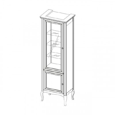 Schaf Echt Holz Massivholz Klassesch Vitrine Vitrinenschaf-Modell PR-W 1-2