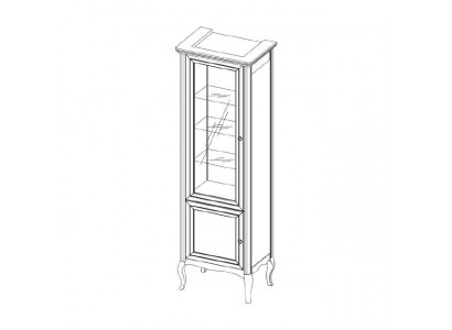 Schaf Echt Holz Massivholz Klassesch Vitrine Vitrinenschaf-Modell PR-W 1-2
