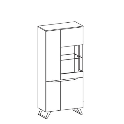 Design Vitrinn Kommode Anrichte Side Schaf Regal Luxus Wunnzëmmer Schief Nei