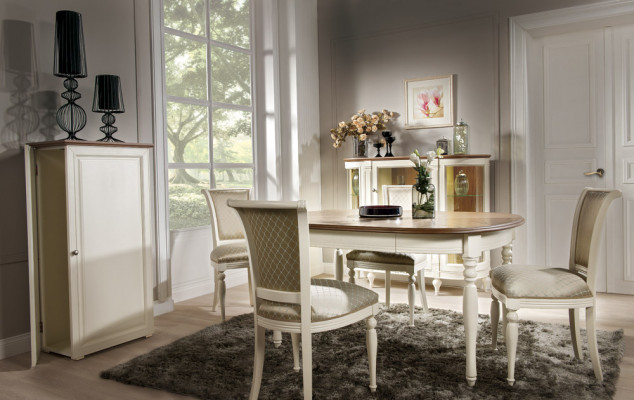 Groussen Dësch Iessdësch Holzdësch Konferenzdësch Auszéierbar 190cm Model FL-S2