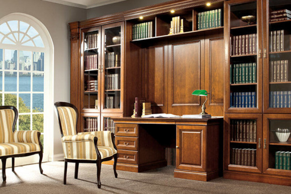 Klassesch Schreifdësch Bürosmëttelen Dësch Büro Chef Schreifdëscher Echt Holz BA-Sc2