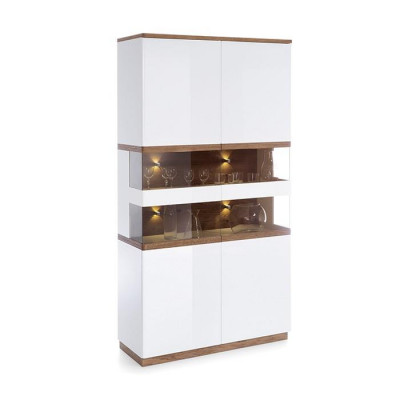 Vitrin Modern Stil Wunnzëmmer Kollektioun Vitrine Schaf Regal Kommode Wäiss