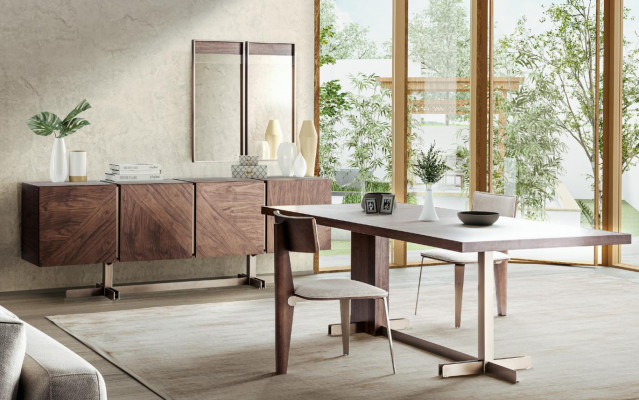 Modern Säitbriet Kommode Luxus Anrichte Spigel Lowboard Set Nei
