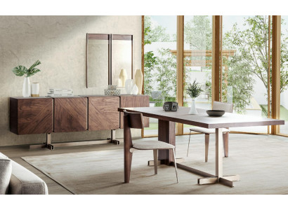 Modern Säitbriet Kommode Luxus Anrichte Spigel Lowboard Set Nei
