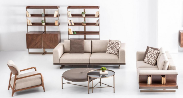 Moderne Canapé-Set Luxus Miwwelen Polster Textil Canapé Gro Modern Canapé