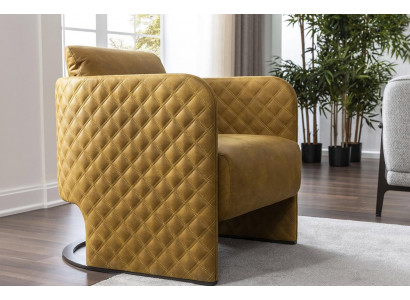 Fotell Ouerfotell Cocktailfotell Sëtz Modern Konschtlieder Giel Design