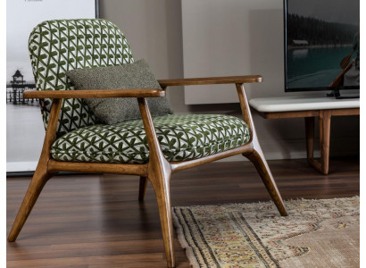 Fotell Ohrensessel Cocktailsessel Sëtzer Modernen Design Gro Stoff Gréng