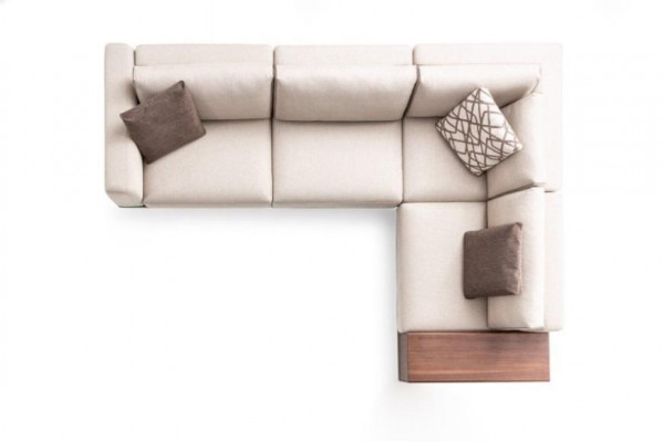 Canapé Eckcanapé Stéckcanapé L-Form Stéckcanapéen Gro Modern Dësch Wunnzëmmer