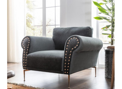 Sesselle, Ouschtercher, Cocktailsesselle, Sëtz, Modernen Design, Blo Stof, Sëtz