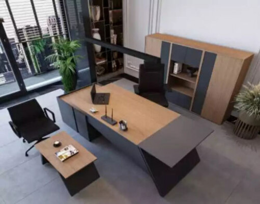 Luxus Büro Miwwel Ariichtung Schreifdësch Dësch Akteschaf Set 3 Deeler