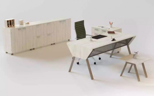 Luxuriéise Büro-Set am elegante modernen Stil aus héichwäertegem Holz