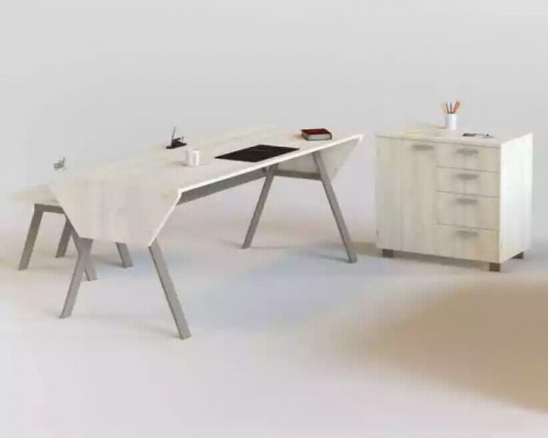 Luxuriéise Büro-Set am elegante modernen Stil aus héichwäertegem Holz