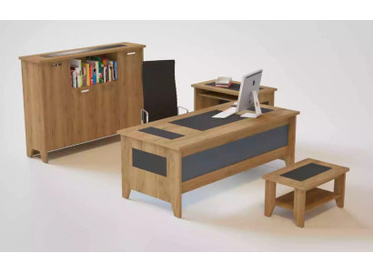 Héichwäertegt, elegant Büro-Set am modernen Stil aus stabilem Holz