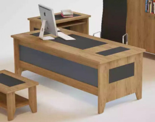 Héichwäertegt, elegant Büro-Set am modernen Stil aus stabilem Holz
