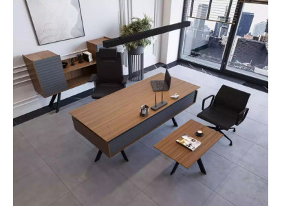 Héichwäertegt, elegantes Büroset am modernen Stil aus stabilen Holz