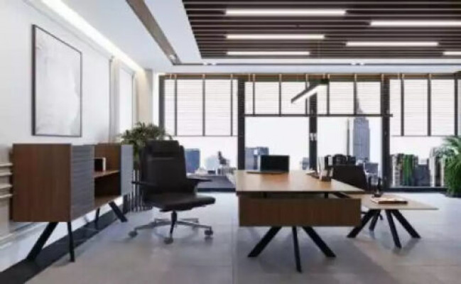 Héichwäertegt, elegantes Büroset am modernen Stil aus stabilen Holz