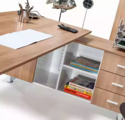 Büro Miwwelen Schreifdësch Dossiereschaf Canapé Dësch 4-Stéck Set Ariichtung