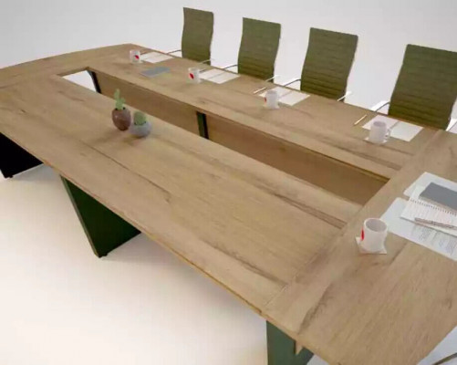 XXL Reuniounsdësch Konferenzdësch Bürodesk 390x180 Groussen Dësch Big