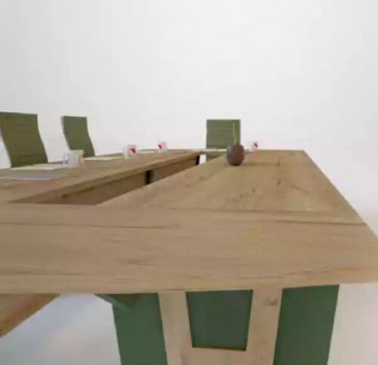 XXL Reuniounsdësch Konferenzdësch Bürodesk 390x180 Groussen Dësch Big