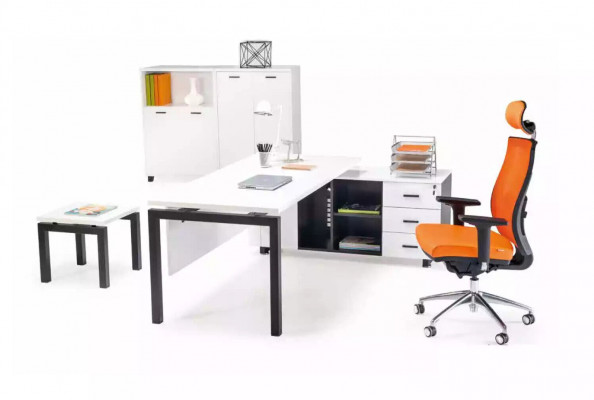 Büro Miwwel Ariichtung Schreifdësch Akteschaf Canapé Dësch 4 Deeler Set