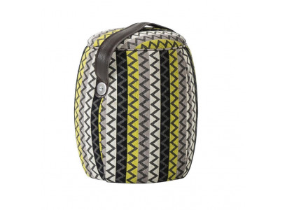 Polsterhocker Hocker Puff Fousshocker Sëtzocker Ottoman Stoff Gro Gréng