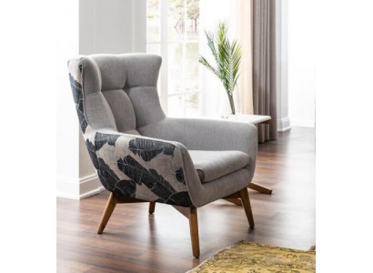 Fauteuil Clubfauteuil Cocktailsessel Polstersëtz Modern Design Griich Stoff Sëtz