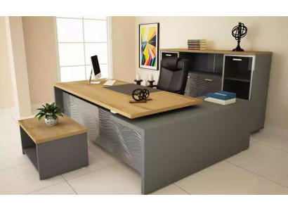 Héichwäertegt, modern Büro-Set aus robustem Holz an elegantem Stil